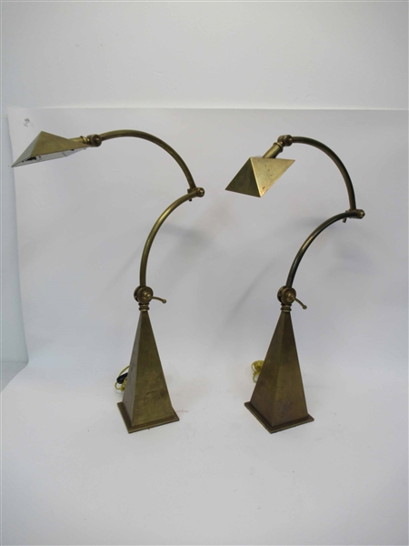 Two Dulruc Rosset Bronze Finish Table Lamps