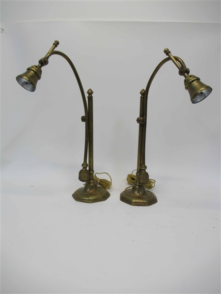 Two Dulruc Rosset Bronze Finish Table Lamps