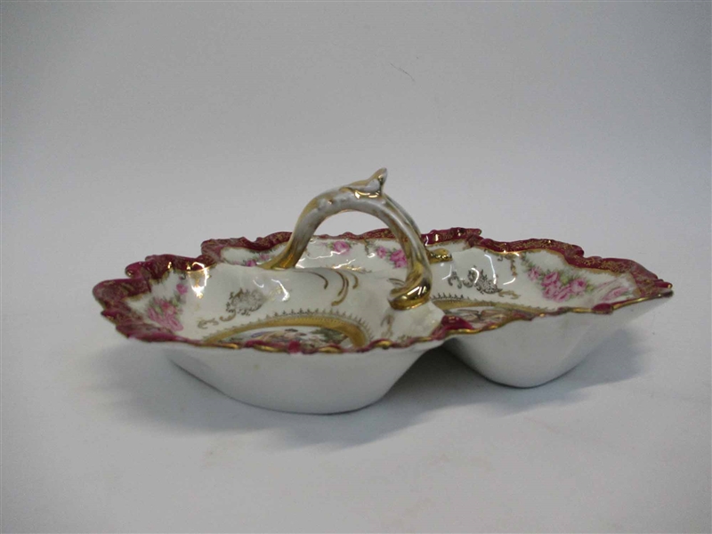 Continental Porcelain Three Section Dish