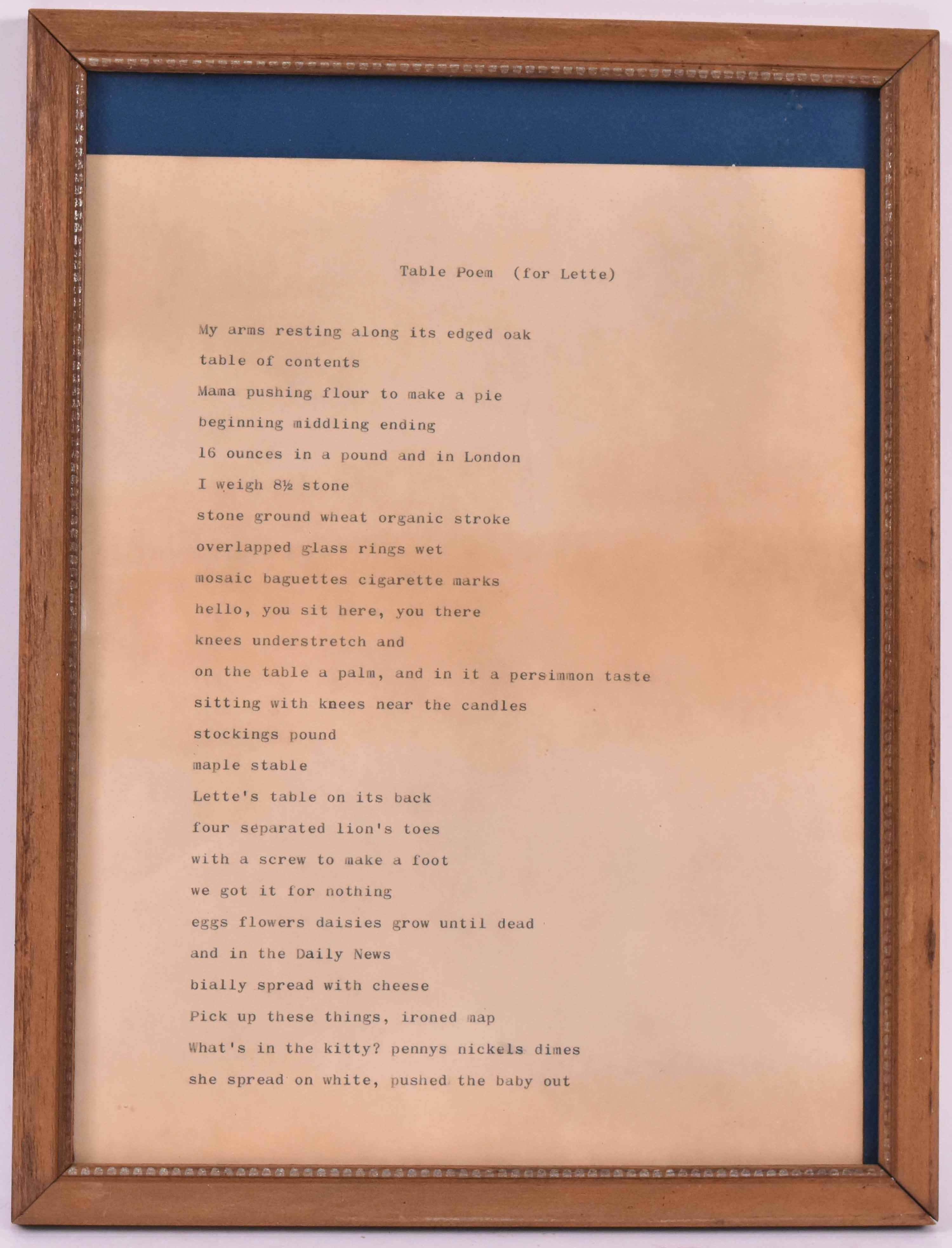 Framed Poem by Patty Oldenburg Mucha | Barnebys