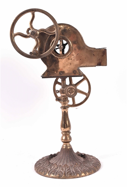 Antique Brass Crank-Activated Bellows