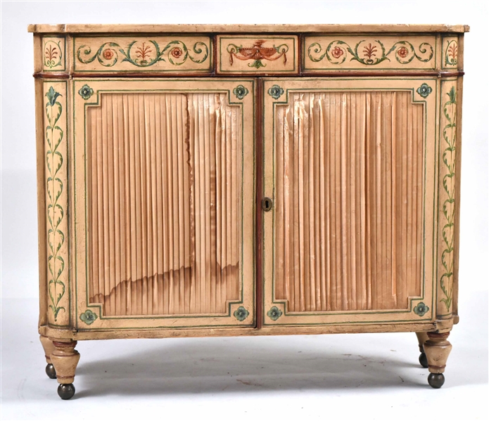 Neoclassical Style Painted Cabinet