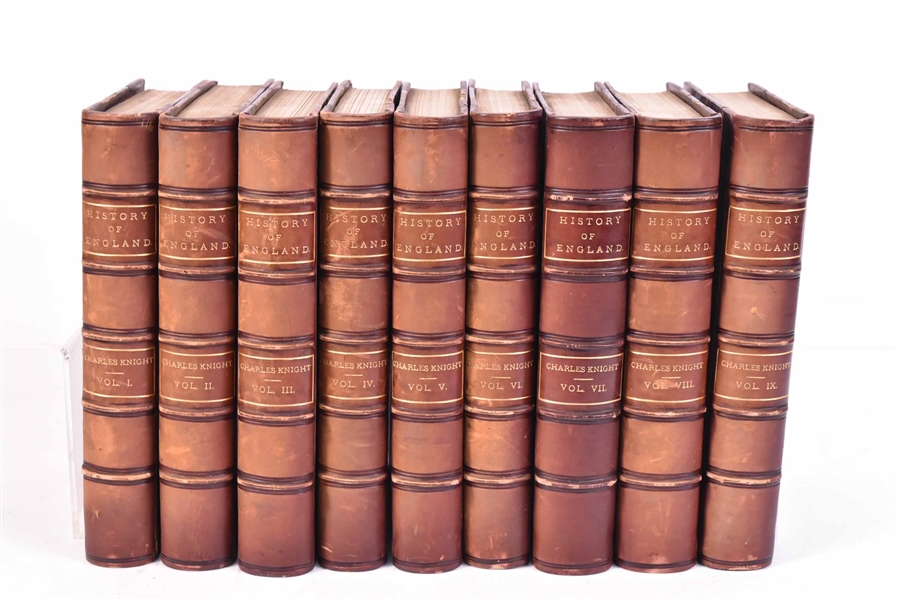 9 Volumes of "History of England" Charles Knight