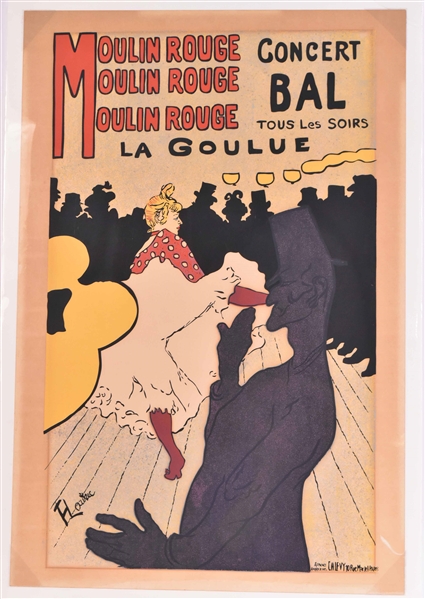 Lithograph, Moulin Rouge, Toulouse-Lautrec 