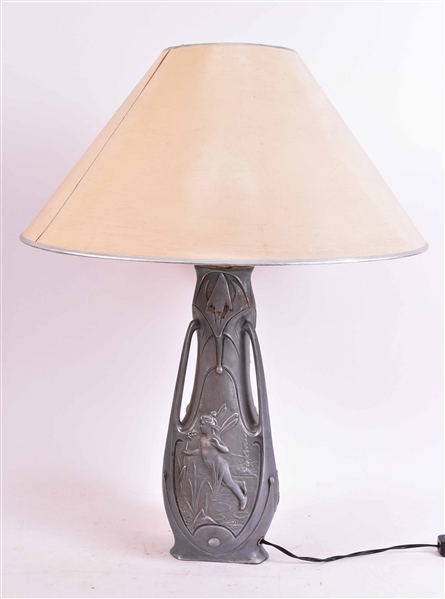 Art Nouveau Metal Table Lamp