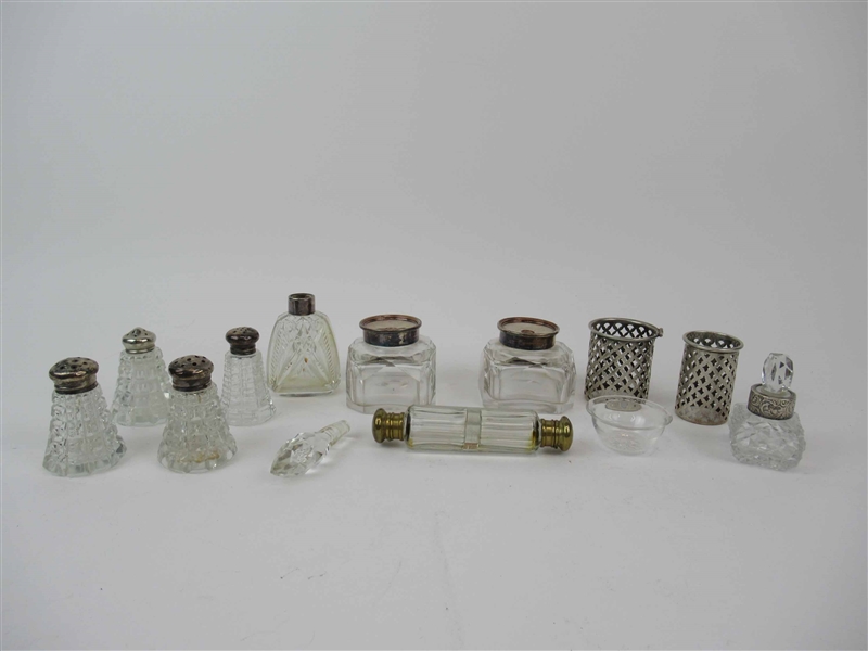 English Silver Mounted Perfume Bottle