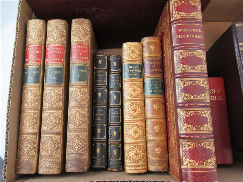 Group of Assorted Leather & Cloth Bound Books