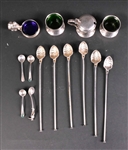 Six English Sterling Silver Long Stirrer Spoons