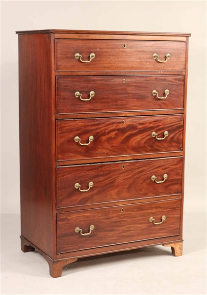 George III Mahogany Tall Chest of Drawers