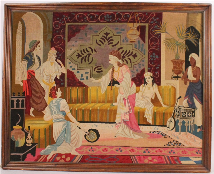 Persian Needlework Mounted on Board