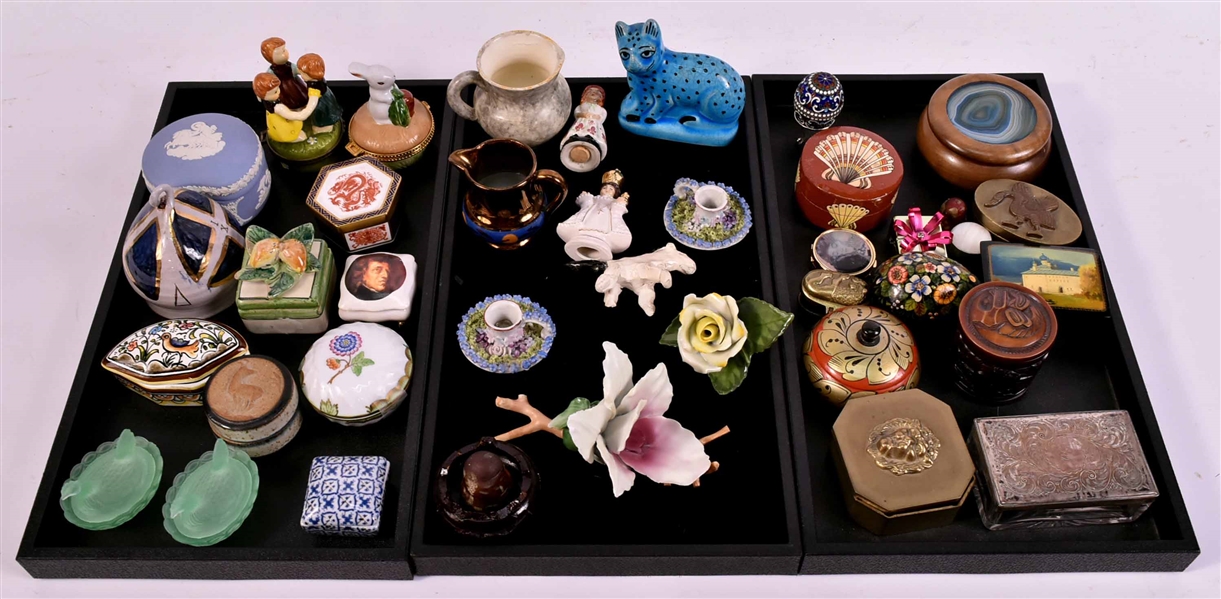 Group of Assorted Boxes and Small Table Articles