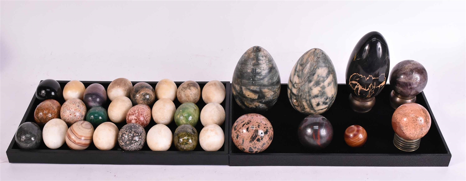 Thirty-Two Stone Eggs and Orbs