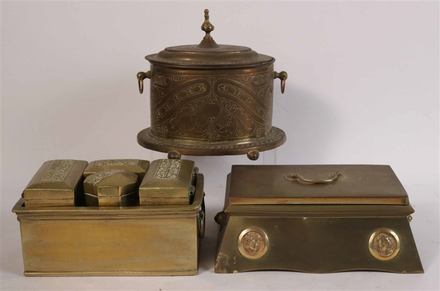 Three Brass Boxes