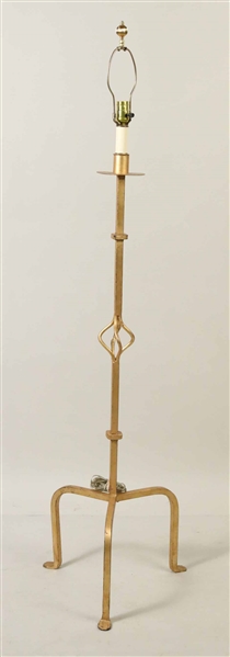 Modern Gold-Painted Metal Floor Lamp