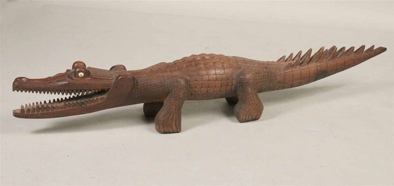 Carved Hardwood Crocodile 