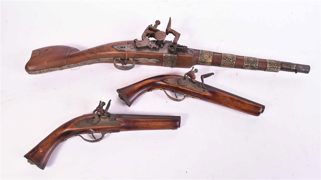 Three Decorative Flintlocks