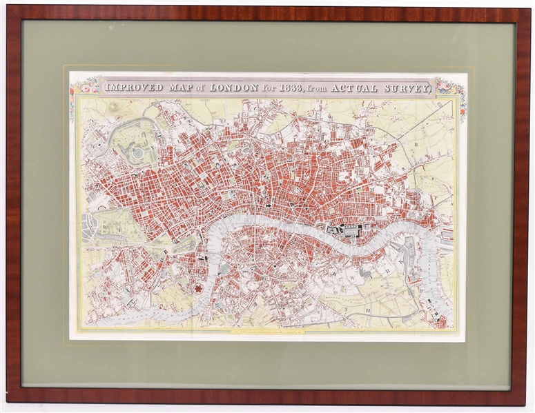 Improved Map of London for 1833