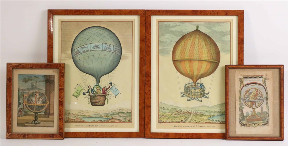 Pair of Lithographs of Hot Air Balloons