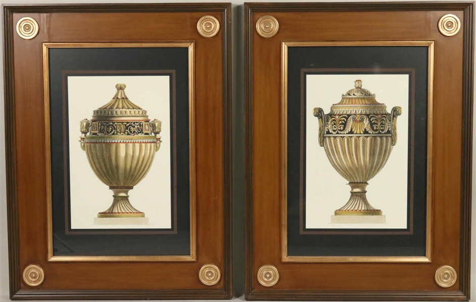 Pair of Lithographs of Neoclassical Urns