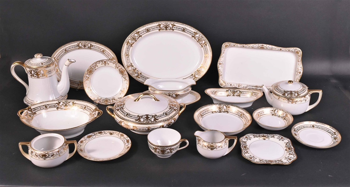 Set of Noritaki Parcel-Gilt Dinnerware