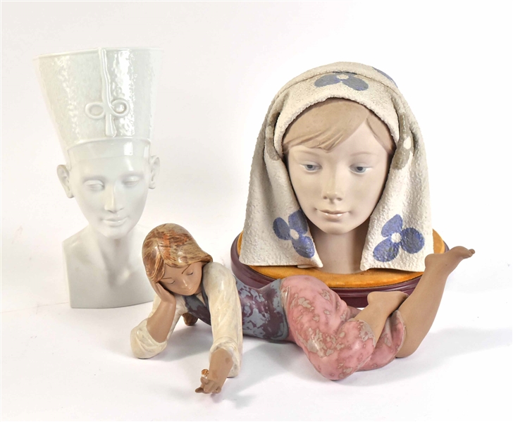 Three Porcelain Female Figurines