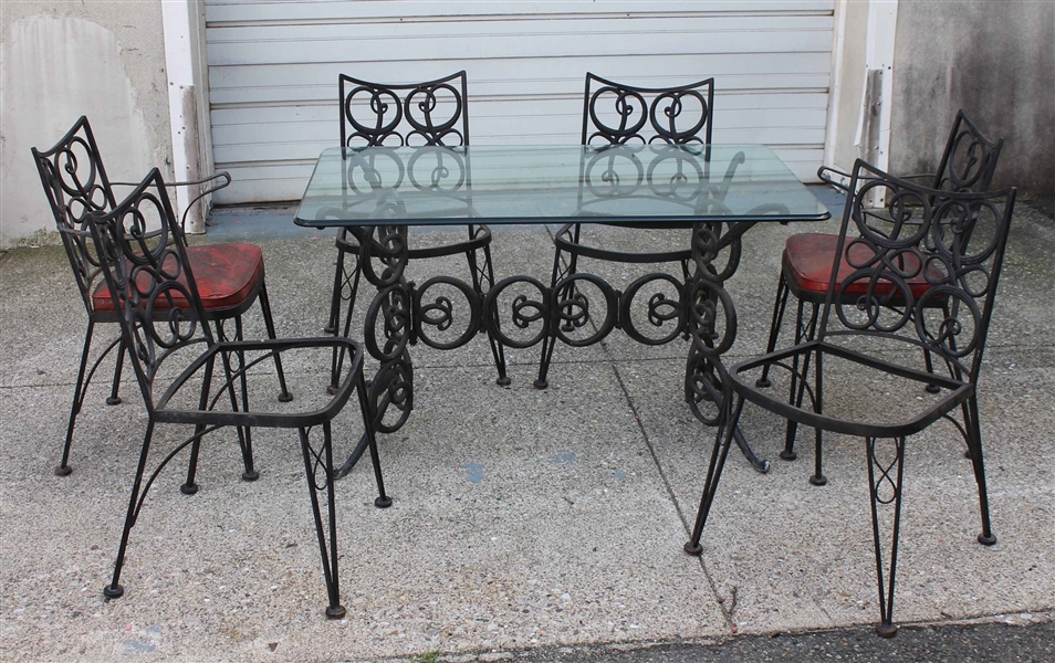 Painted Wrought Iron Patio Set