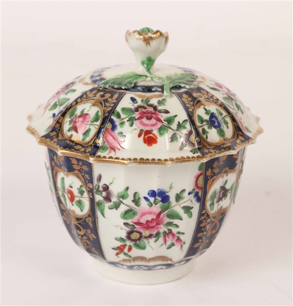 First Period Worcester Porcelain Sugar Bowl