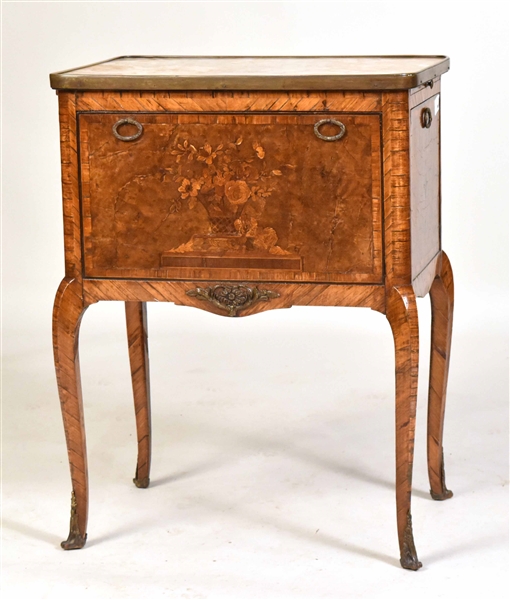 Louis XV Style Marble Top Work Table