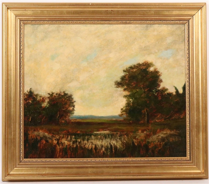 Oil on Canvas, A.H. Wyant, Landscape with Trees