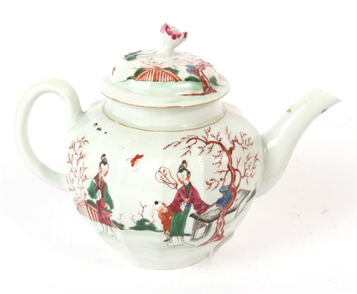 First Period Worcester Porcelain Teapot