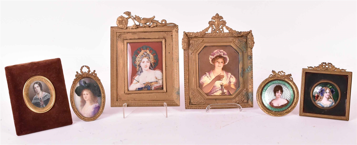 Six Portrait Miniatures of Woman