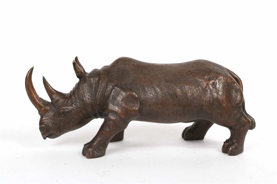 Bronze Sculpture of a Rhinoceros