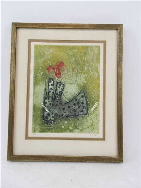 Modern Eng Tay Signed Colored Etching 6/50