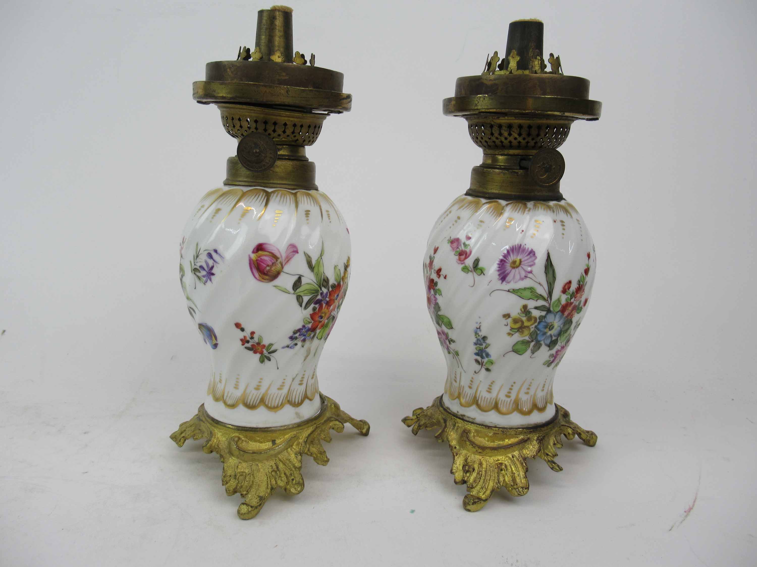 Lot Detail Two Crossed Sword Porcelain Vases Fitted As Lamps