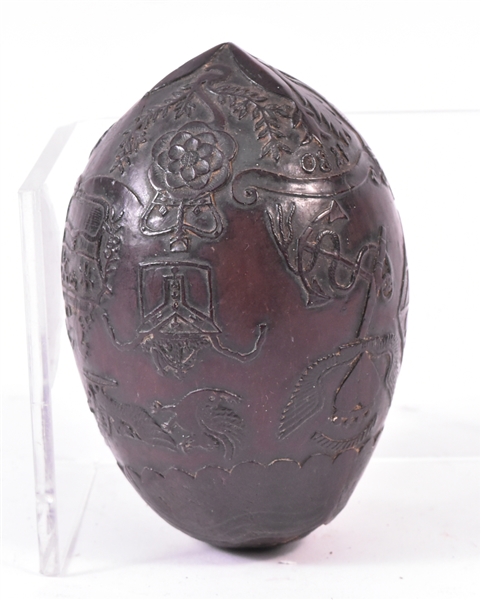 Carved Coconut Shell 