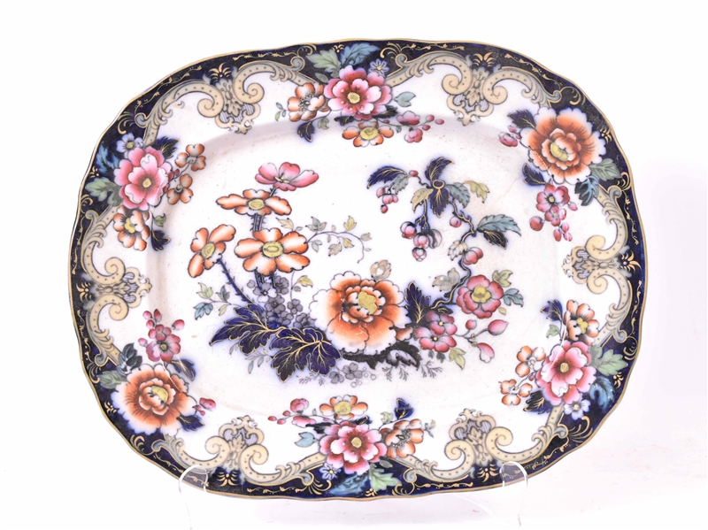 English Transferware Porcelain Oval Platter