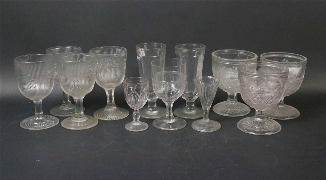 Thirteen Flint Glass "Ribbed Ivy" Goblet