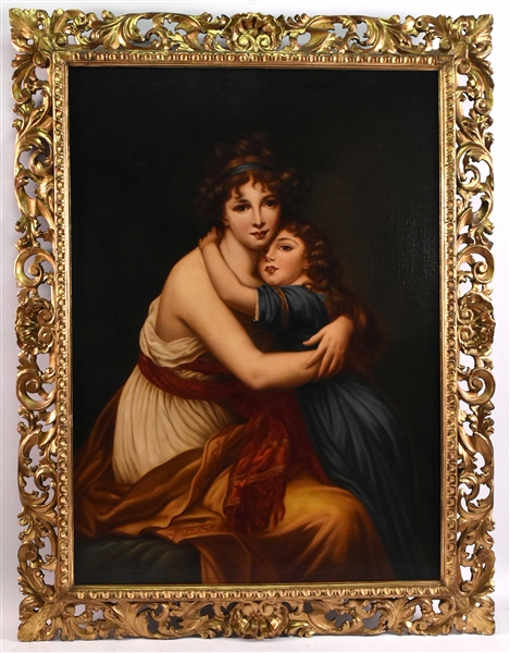 Oil on Canvas, Mother and Child