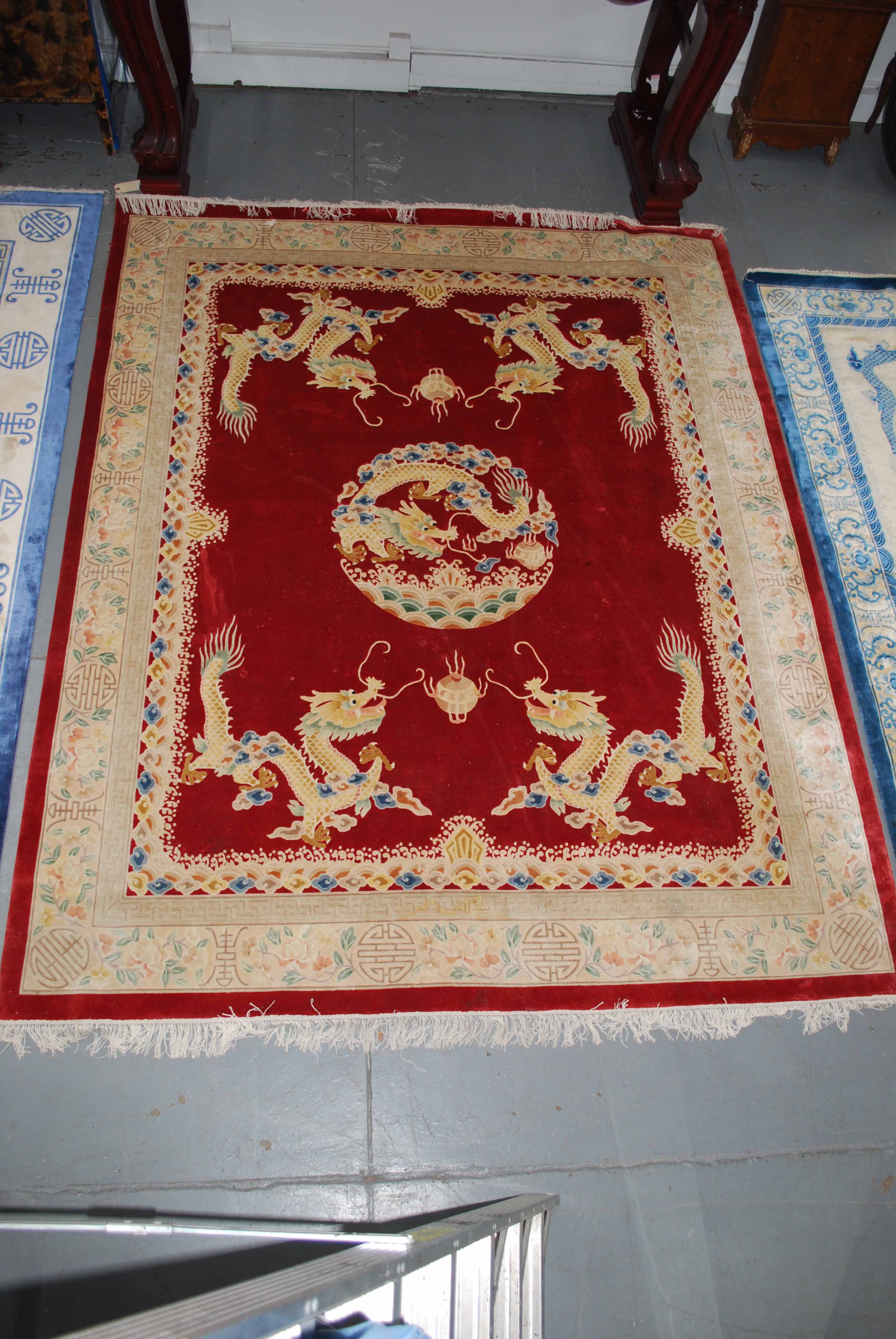 Lot Detail - Chinese Red-Dragon Rug