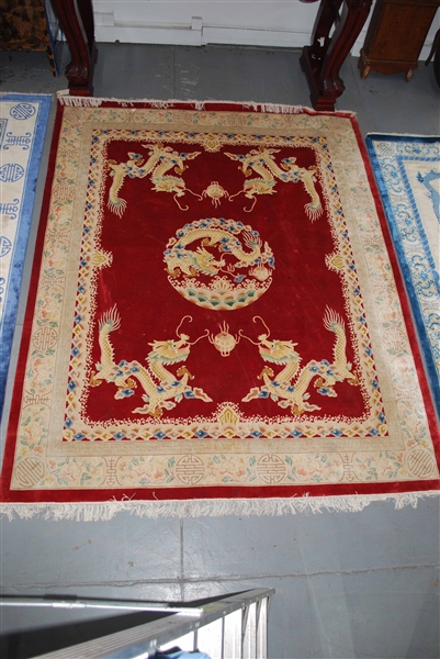 Chinese Red-Dragon Rug