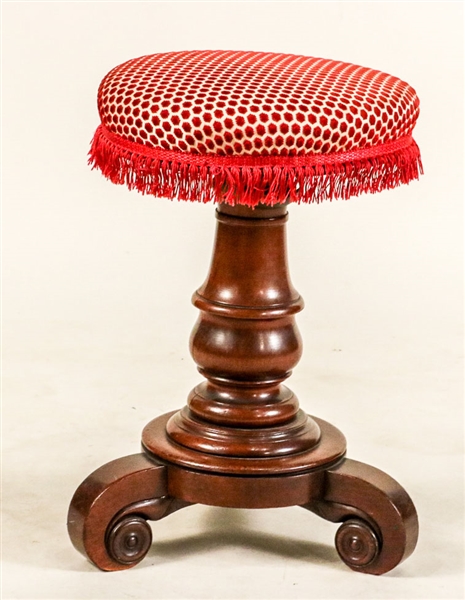 Empire Mahogany Adjustable Piano Stool