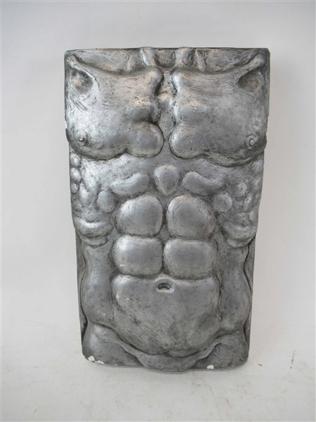 Modern Plaster Sculpture of Male Torso