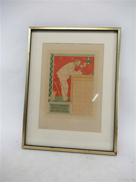 Adolphe Crespin. "Paul Hankar, Architecte" Print