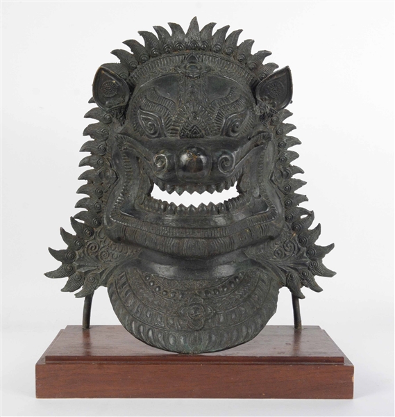 Southeast Asian Bronze Singha Mask