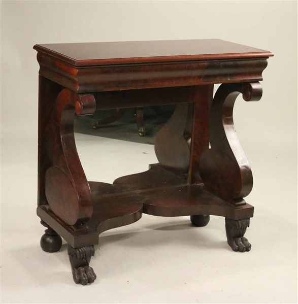 Empire Figured Mahogany Pier Table