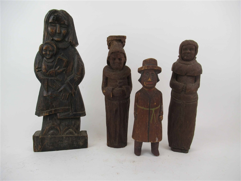 Group of Assorted Wood Carved Figures