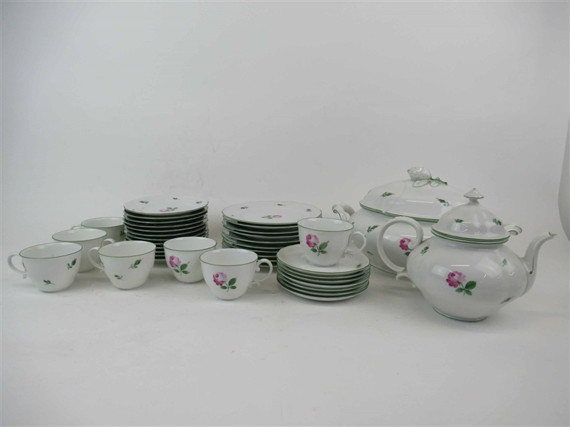 Augarten Viennese Rose Partial Porcelain Set