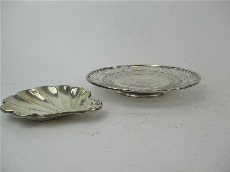 Sterling Silver Reticulated Footed Plate