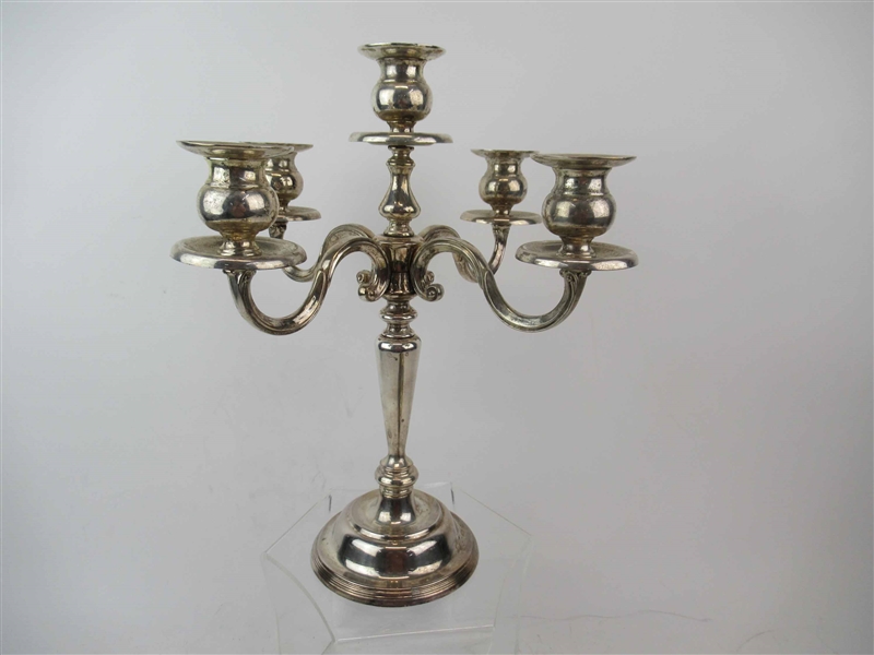 5 Light Silver Plated Candelabrum