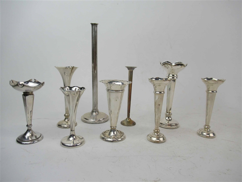 Group of Assorted Sterling Silver Weighted Vases